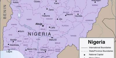 Mapa szczegółowa Nigerii