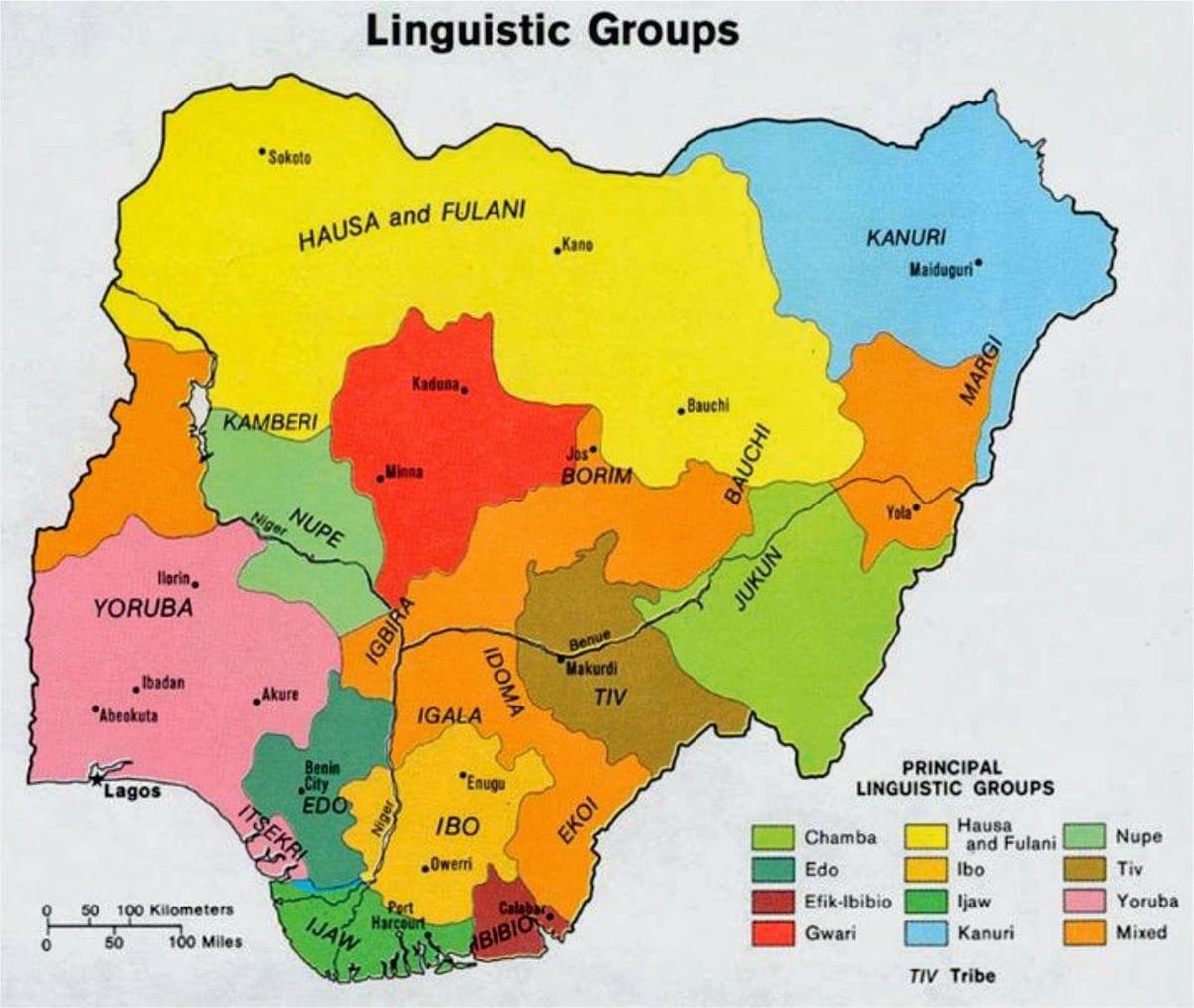 Mapa nigerii plemion