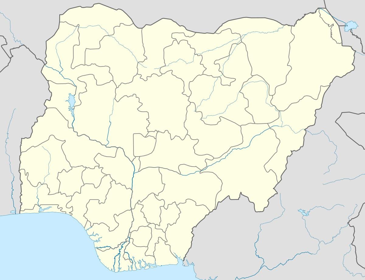Mapa pustynnienia w Nigerii
