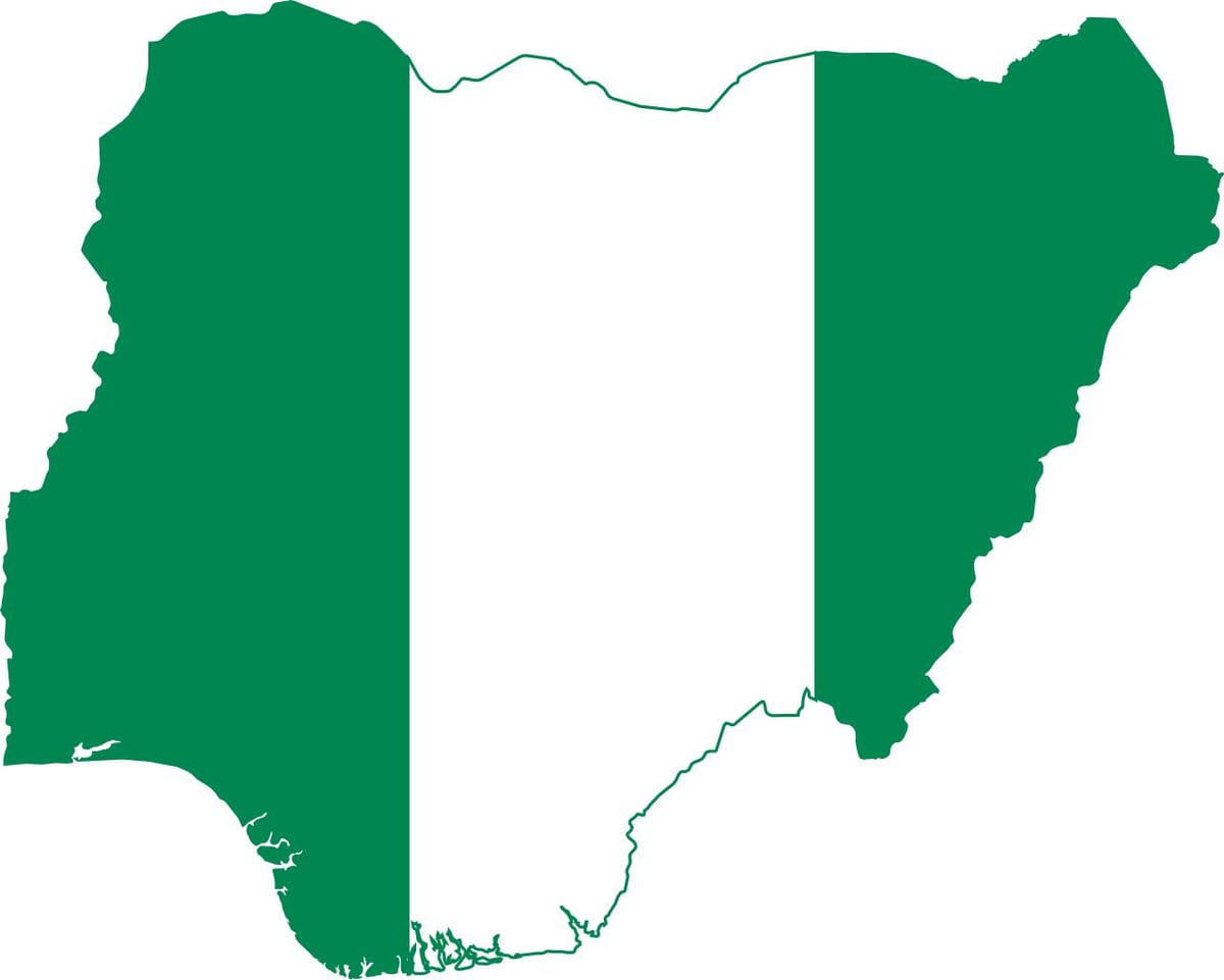 Mapa flaga Nigerii