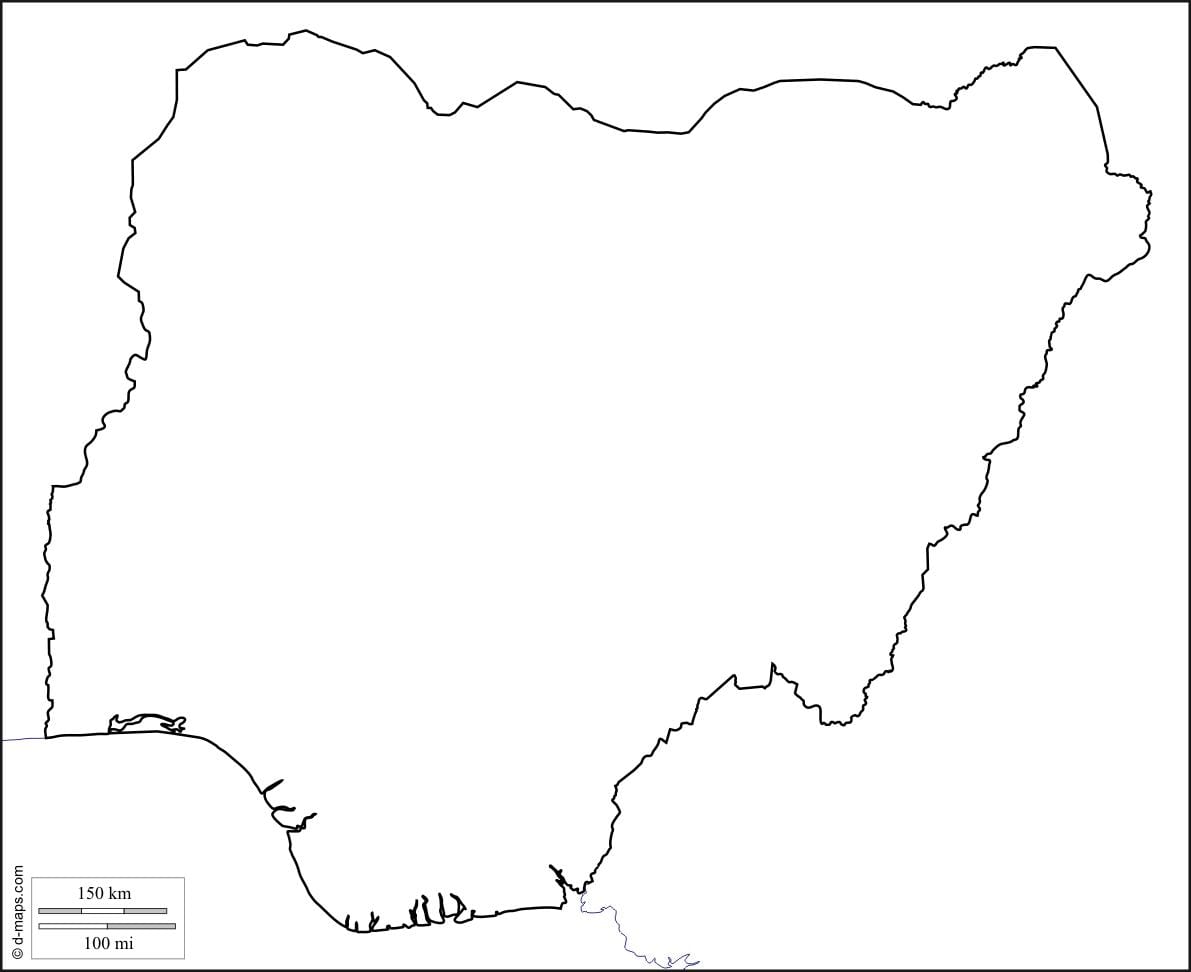 Mapa Nigerii obwód