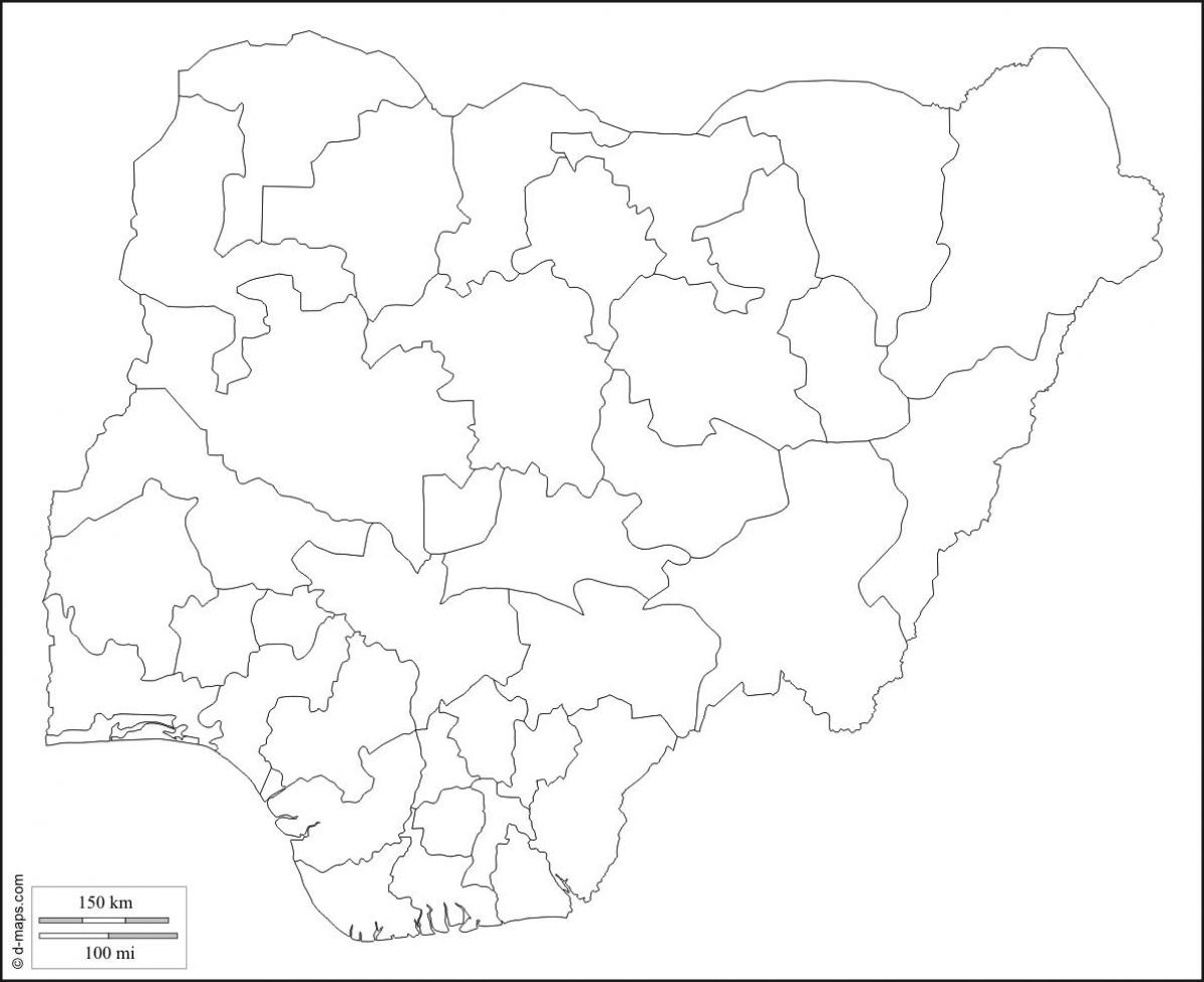 pusta mapa Nigerii