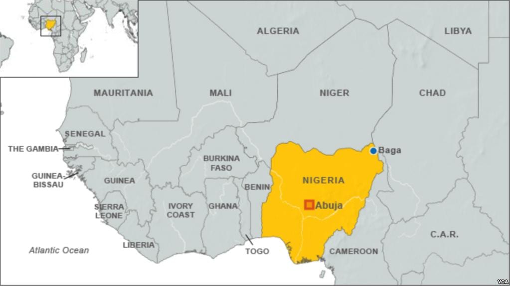 Mapa nigeryjskiej granicy