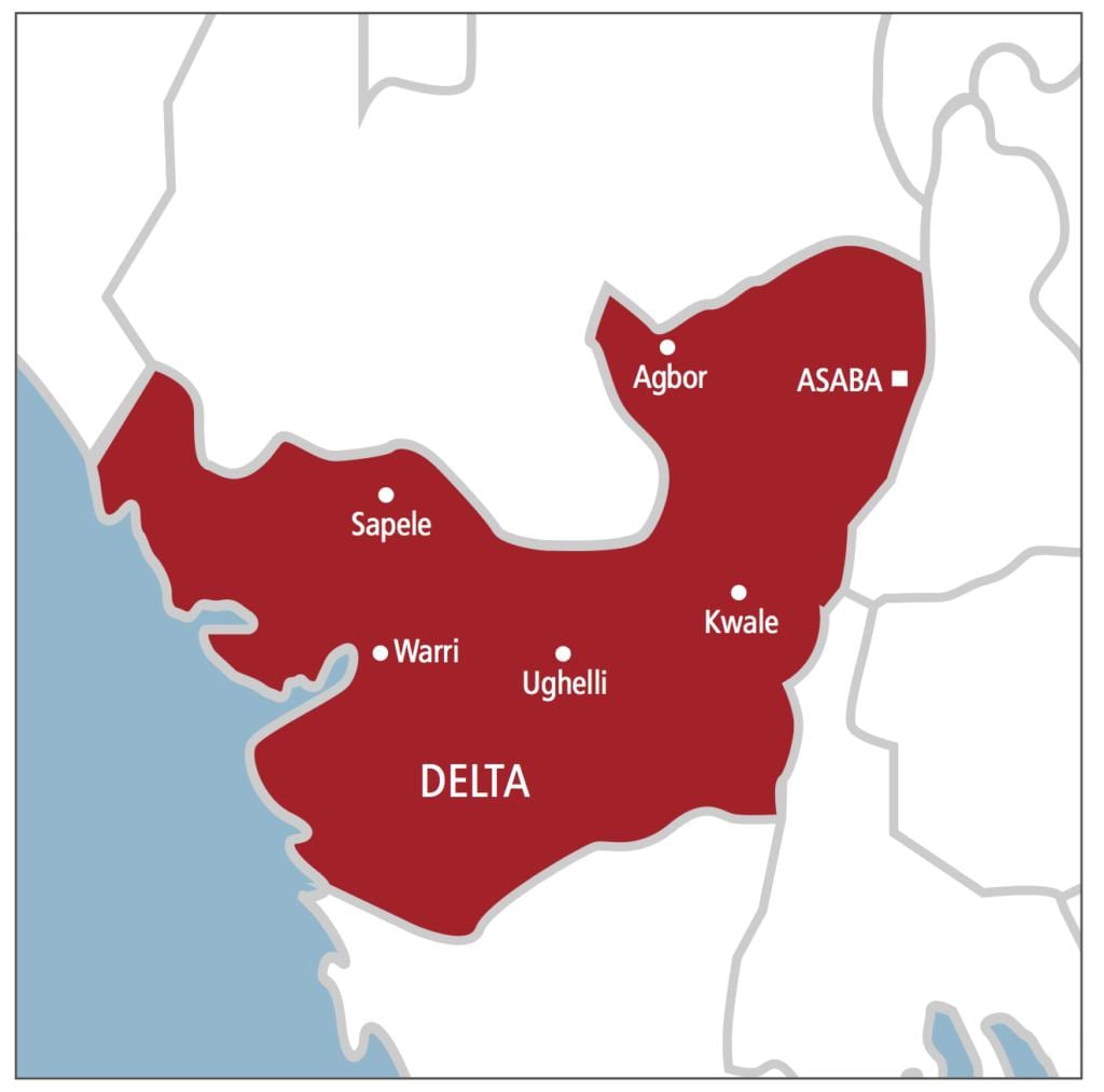 Delta Nigerii mapie