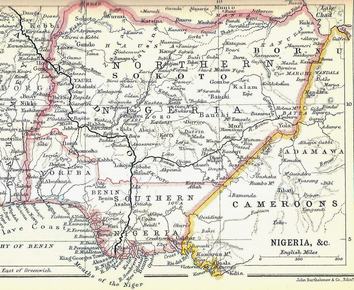 Mapa starego Nigerii