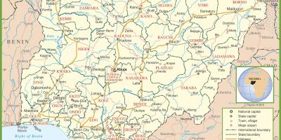 Pełna mapa Nigerii