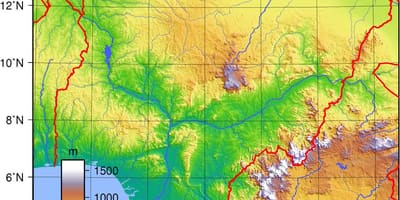 Mapa topograficzna Nigerii