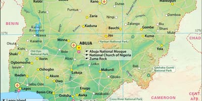 Mapa obrazy z Nigerii