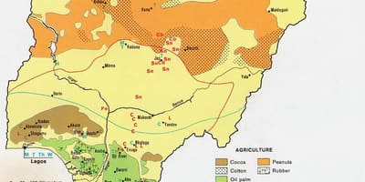Mapa rolnictwa Nigerii