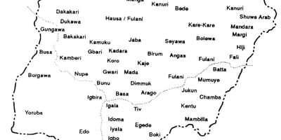 Narysować szkic mapy Nigerii