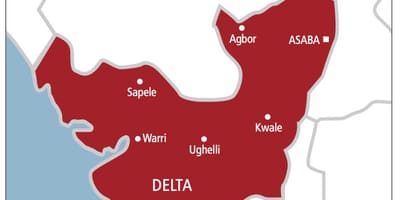 Delta Nigerii mapie